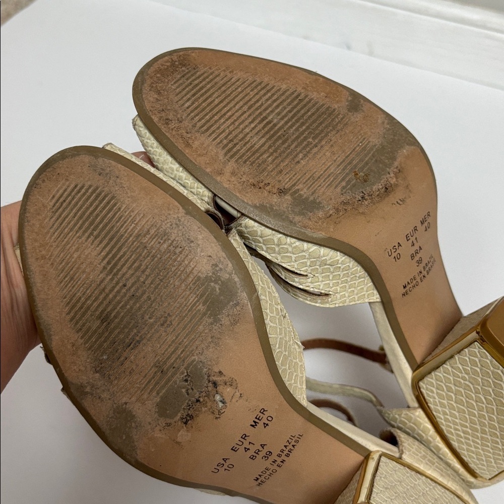 Klub Nico Elegant Beige Women's Chunky Cutout Heels - 10 - Picture 11 of 15